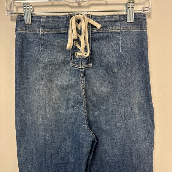 Mother Laced Hustler Ankle Jeans One Smart Cookie Wash‎ Boho Coastal Cowgirl 26 - Picture 6 of 11